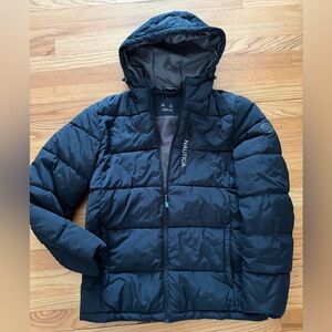 Nautica Men's Navy Hooded Puffer Coat
